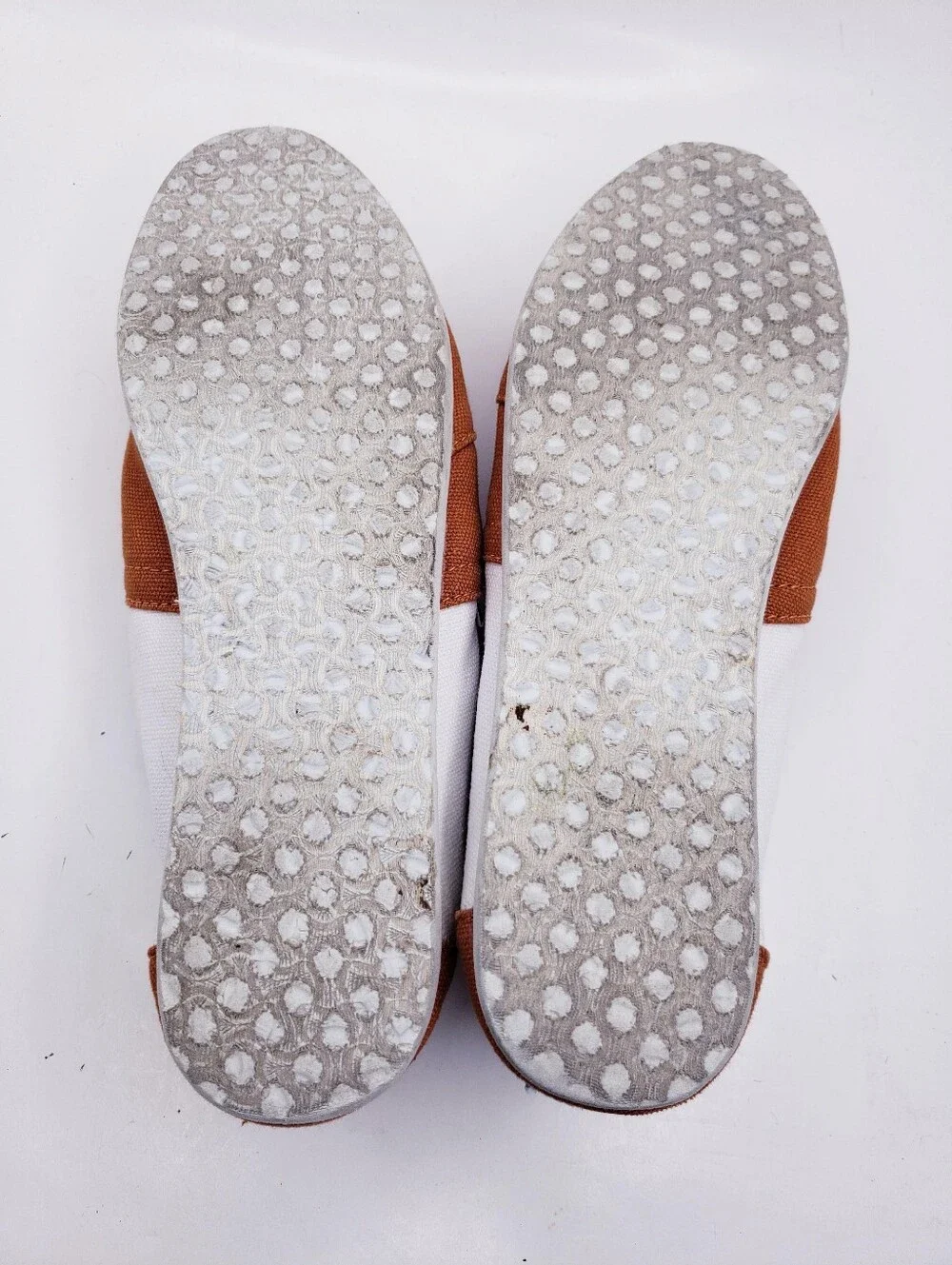 Toms Orange & White University Of Texas Austin Slip On Flats Women's Size 8.5